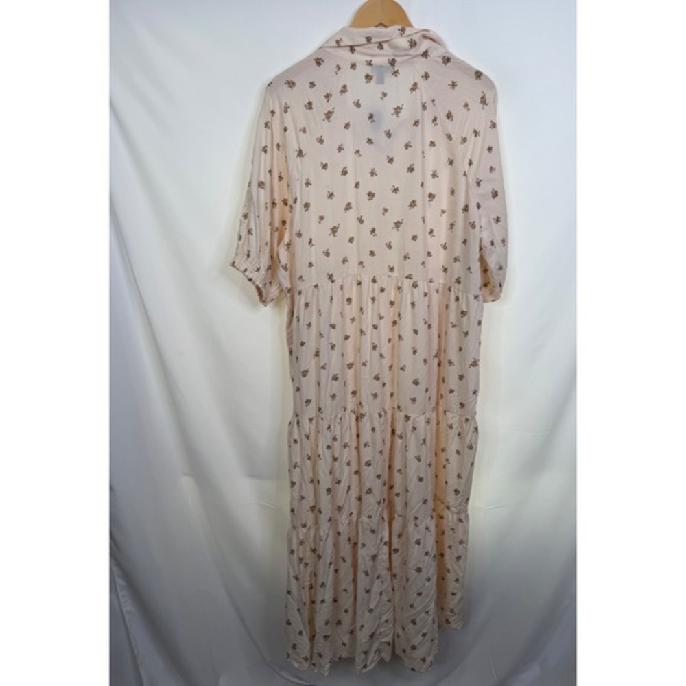 Torrid Maxi Wash Challis Hi Low Tiered Shirtdress 1X 14-16 Ditsy Floral NWT - Picture 6 of 9